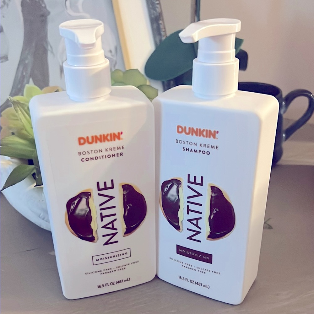 Native Dunkin' Boston Kreme Moisturizing Shampoo + Conditioner NWT